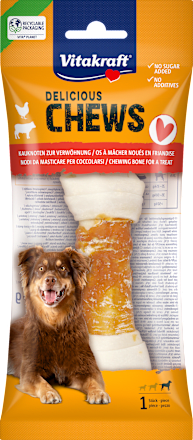 Hundesnack Kauknoten delicious CHEWS mit Huhn (1 Stück) Größe L Vitakraft