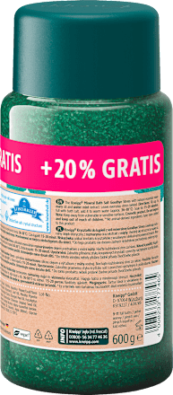 Kryształki do kąpieli z soli mineralnej Rozmaryn i Mięta Goodbye Stress  Kneipp