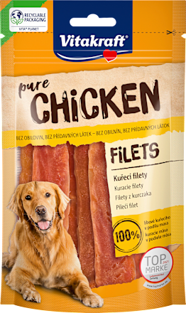 Dopolnilna hrana za pse Pure Chicken Filets Vitakraft