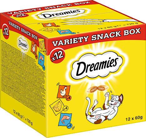 Katzenleckerli Mixkarton Multipack (12x60 g) Dreamies