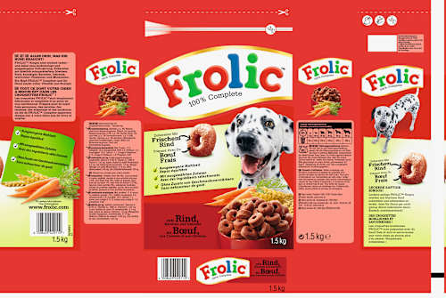 Trockenfutter Hund mit Rind, Karotten & Getreide Frolic