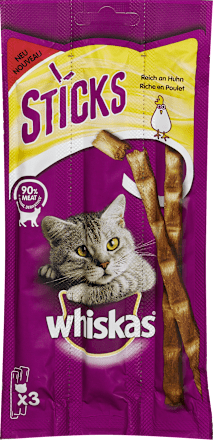 Katzenleckerli Sticks Reich an Huhn Whiskas