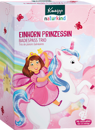 Geschenkset Badezusatz Kinder Einhorn Prinzessin 3tlg Kneipp Naturkind