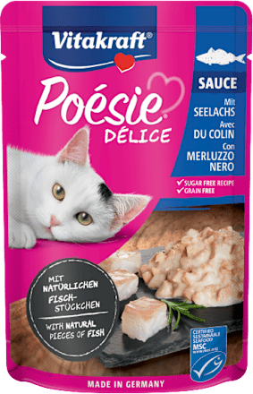 Cibo umido per gatti Poesie Delice con merluzzo nero Vitakraft