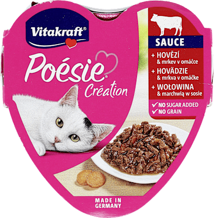 Mokra karma dla kota Poésie Création, wołowina z marchwią w sosie Vitakraft