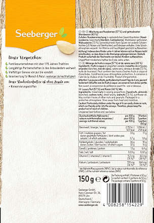 Nuss- & Trockenfrüchtemischung, Studentenfutter Seeberger