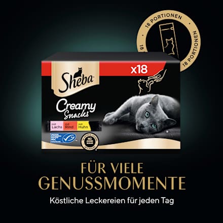 Katzenleckerli Creamy Snacks, Multipack (18x12 g) Sheba