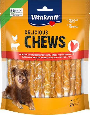 Hunde Kausnack Delicious CHEWS Huhn & Rind Mini Vitakraft