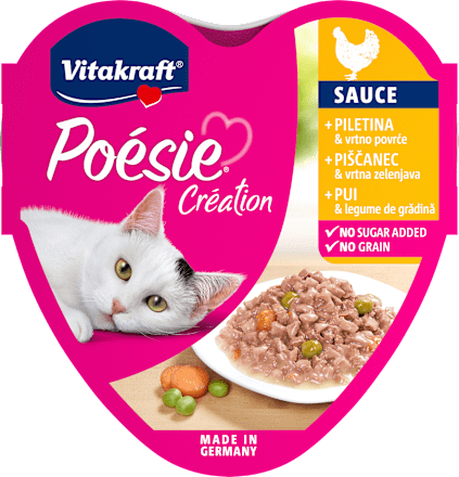 Hrana za odrasle mačke Poésie Création, s piščancem in vrtno zelenjavo Vitakraft