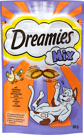 Katzensnacks mit leckerem Huhn & köstlicher Ente Dreamies