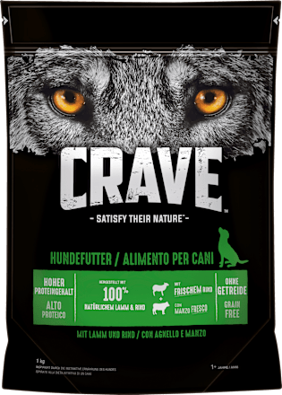 Trockenfutter Hund mit Lamm & Rind Crave