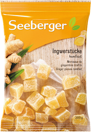 Kandiran ingver v koščkih  Seeberger