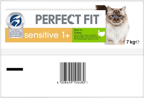 Trockenfutter Katze sensitive mit Truthahn, Adult 1+ PERFECT FIT