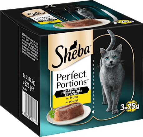 Nassfutter Katze Huhn, Perfect Portions Multipack (6x37,5 g)  Sheba