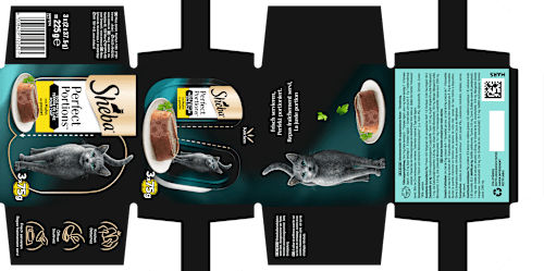 Nassfutter Katze Huhn, Perfect Portions Multipack (6x37,5 g)  Sheba