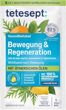 Badesalz Bewegung & Regeneration tetesept