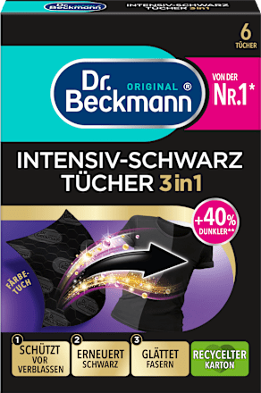 3in1 Tücher intensiv schwarz Dr. Beckmann