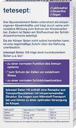 Selen 110 hochdosiert Tabletten 45 St tetesept