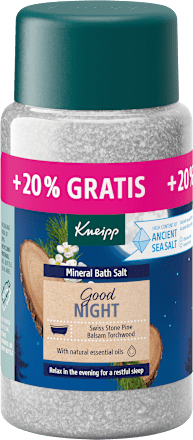 Kryształki do kąpieli z soli Szwajcarska pinia i Amyris Good Night  Kneipp