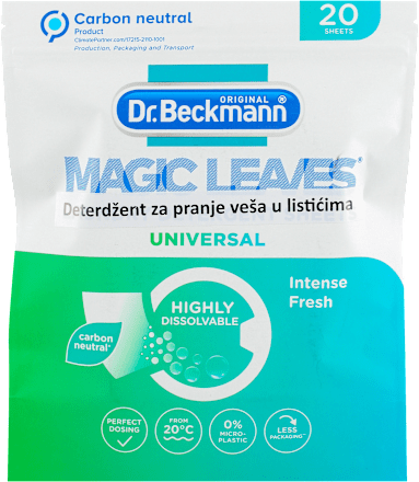 MAGIC LEAVES  detergent za pranje veša u listićima - Intense Fresh  Dr.Beckmann