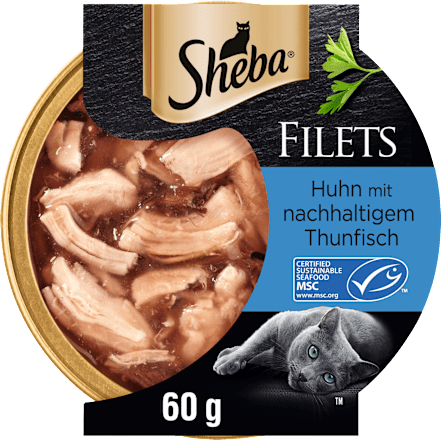 Nassfutter Katze Huhn Filets mit nachhaltigem Thunfisch Sheba