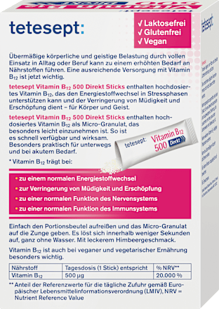 Vitamin B12 500 Direkt-Sticks tetesept