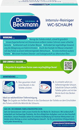 Pena za čiščenje WC z aktivnim ogljem Dr.Beckmann