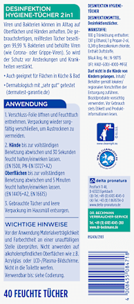Desinfektion Hygiene-Tücher 2in1 Dr. Beckmann