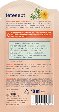 Schaumbad Muskel Entspannungszeit tetesept