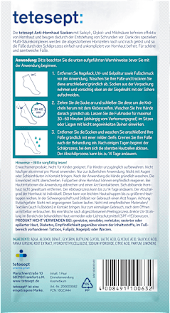 Fußmaske Socken Anti-Hornhaut (1 Paar) tetesept