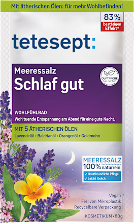 Badesalz Meeressalz Schlaf gut tetesept