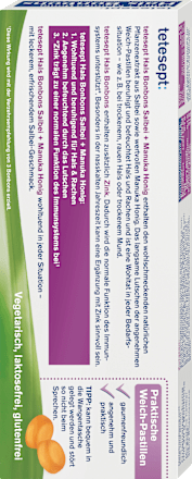 Halsbonbons Salbei + Manuka Honig 20 St  tetesept