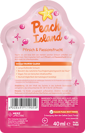 Schaumbad Peach Island tetesept