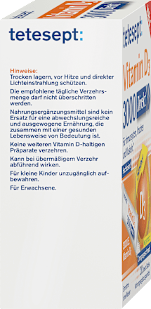 Vitamin D 3000 I.E. Direkt-Sticks 20 St tetesept