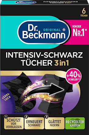 Dr. BeckmannFarbtücher Intensiv-Schwarz 2in1, 6 St