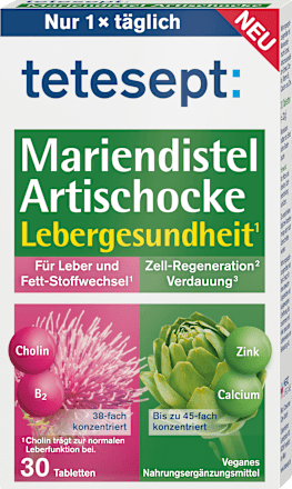 Mariendistel Artischocke Lebergesundheit Tabletten 30 St tetesept