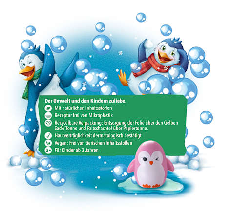 Kinder Badezusatz Badeüberraschung Pinguin Parade  tetesept: KIDS