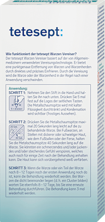 Warzen Vereiser tetesept