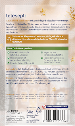 Badesalz Dein süßer Wintertraum tetesept