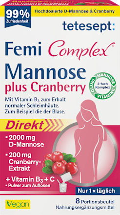 Femi Complex Mannose plus Cranberry Sachets 8 St tetesept