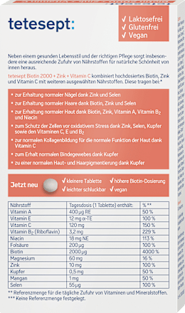 Biotin 2000 Tabletten 30 St tetesept