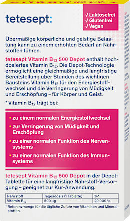 Vitamin B12 Depot 500µg Tabletten 40 St tetesept