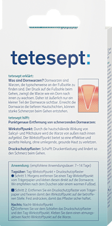 Dornwarzen Pflaster intensiv tetesept