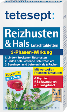 Reizhusten & Hals Lutschtabletten 3-Phasen Wirkung tetesept