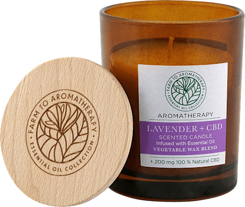 Duftkerze im Glas Aromatherapy Lavender + CBD GALA