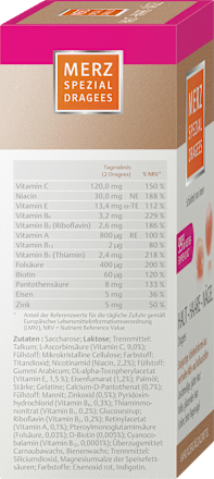 Dragees Haut Haare Nägel 134 St Merz Spezial