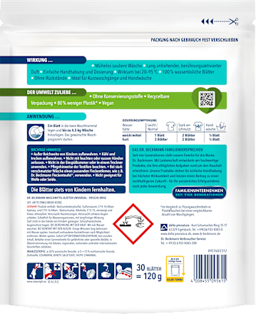 Detergent za perilo v lističih Universal Dr.Beckmann