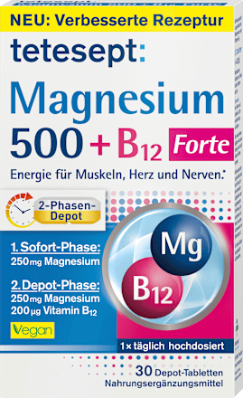 Magnesium 500 + B12 Depot Tabletten 30 St. tetesept