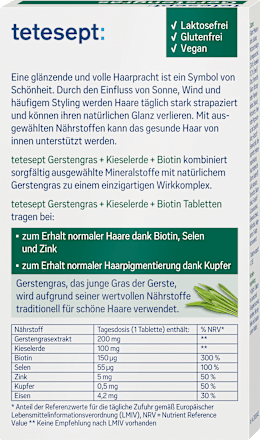 Gerstengras  + Kieselerde + Biotin Tabletten tetesept