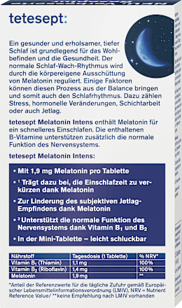 Melatonin Intens Mini Tabletten 30 St tetesept